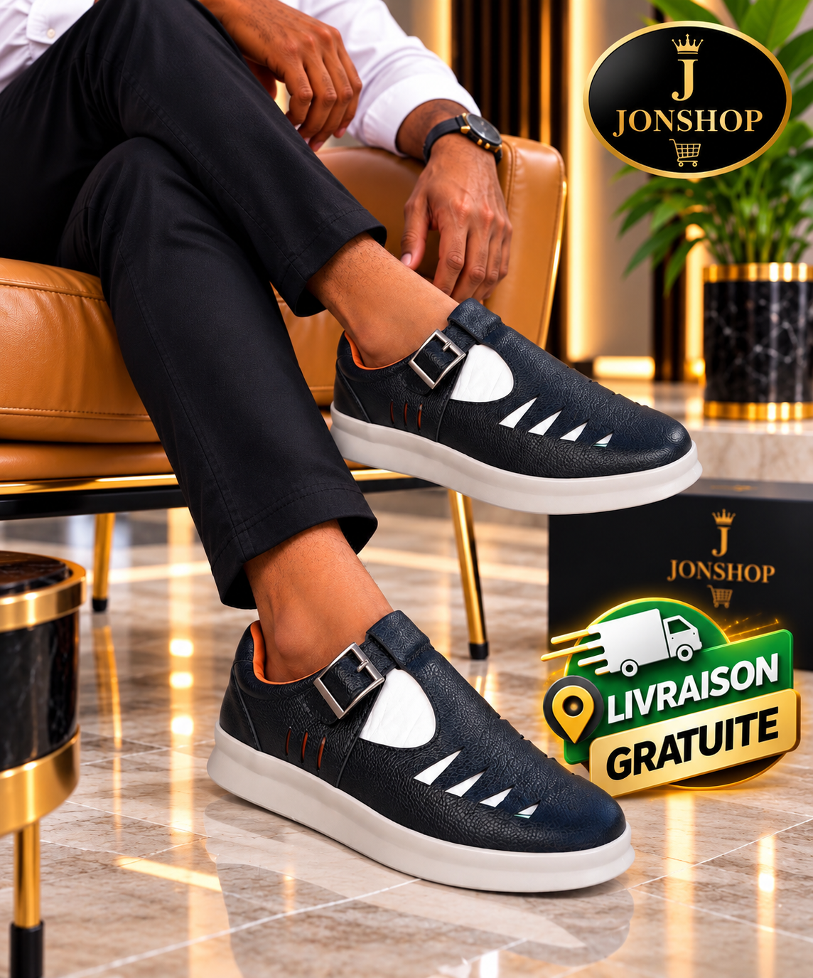 Photo supplémentaire de Mocassin Boucle Cuir Premium