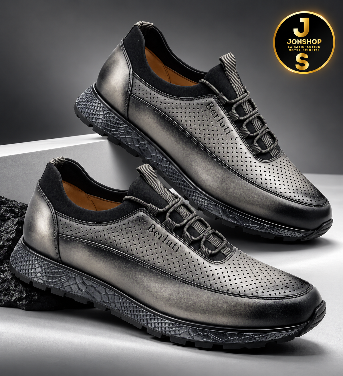 Derby Cuir Perforé Premium — chaussure JON Express Shop