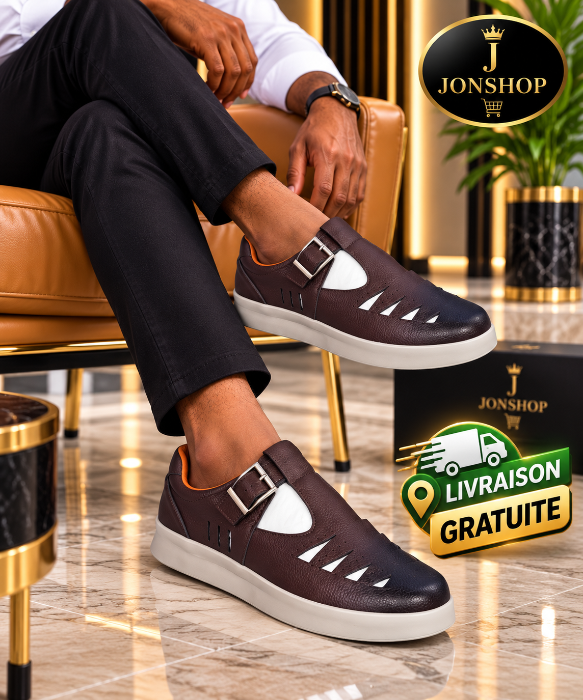 Photo supplémentaire de Mocassin Boucle Cuir Premium