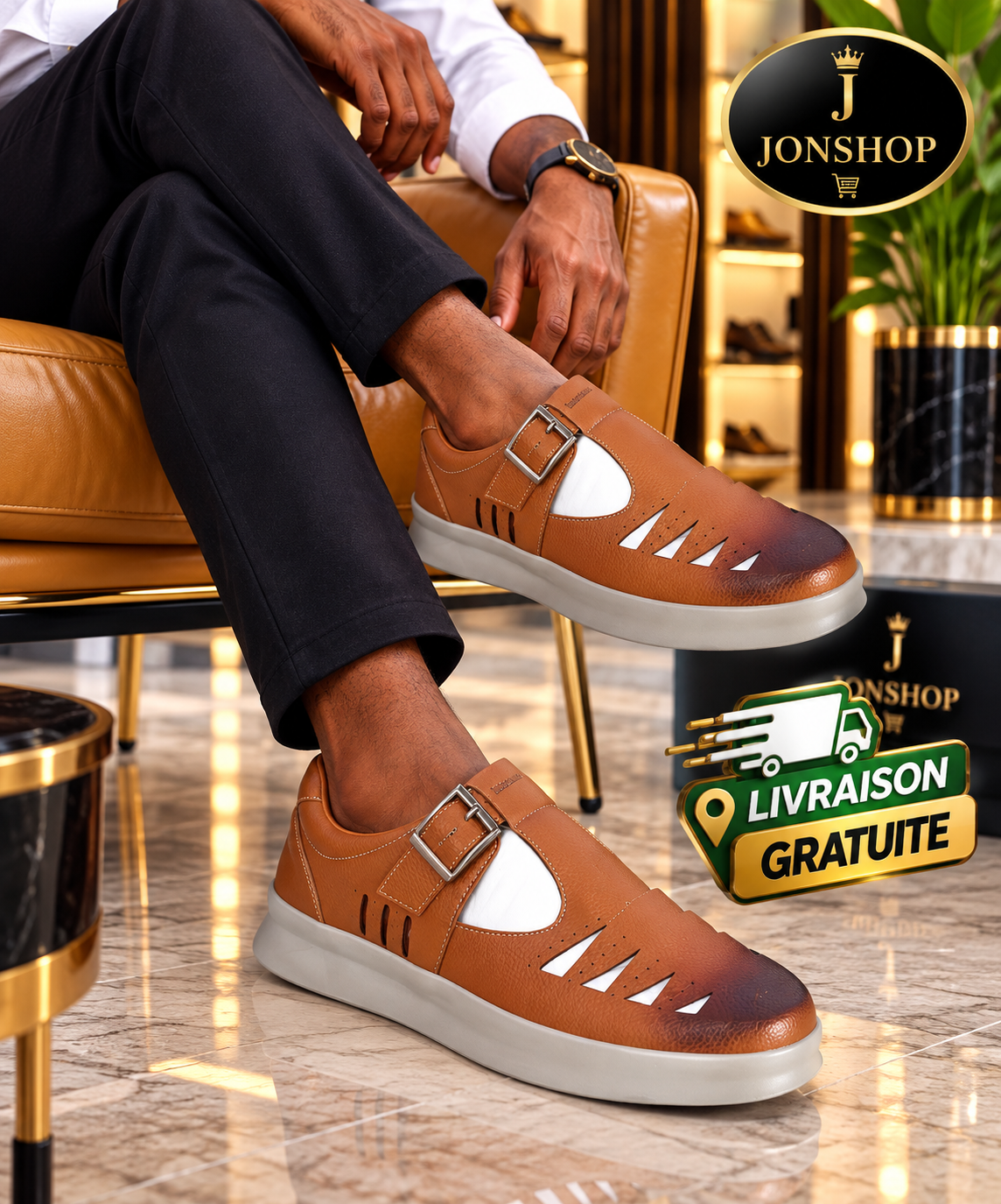 Mocassin Boucle Cuir Premium — chaussure JON Express Shop