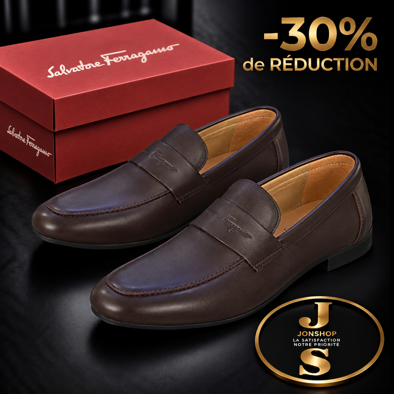 Photo supplémentaire de Mocassin Salvatore Ferragamo – Marron